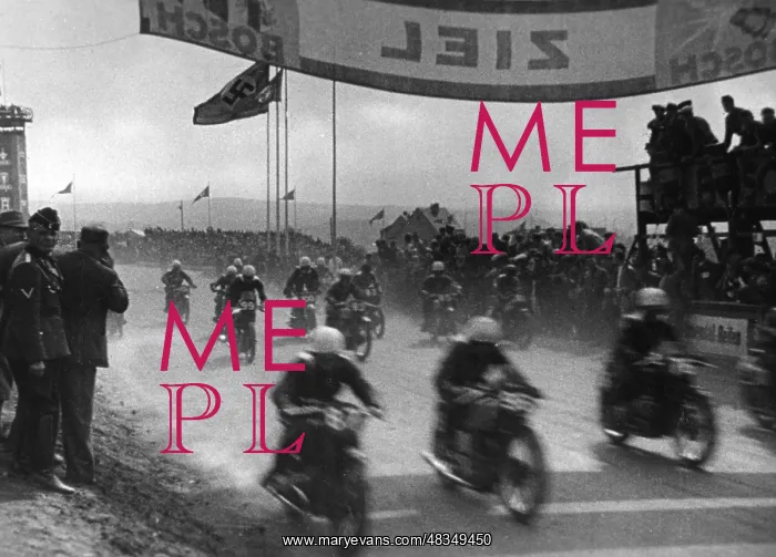 : Motorcycle race at the Sachsenring, 1939 : Motorcycle race at the Sachsenring, 1939