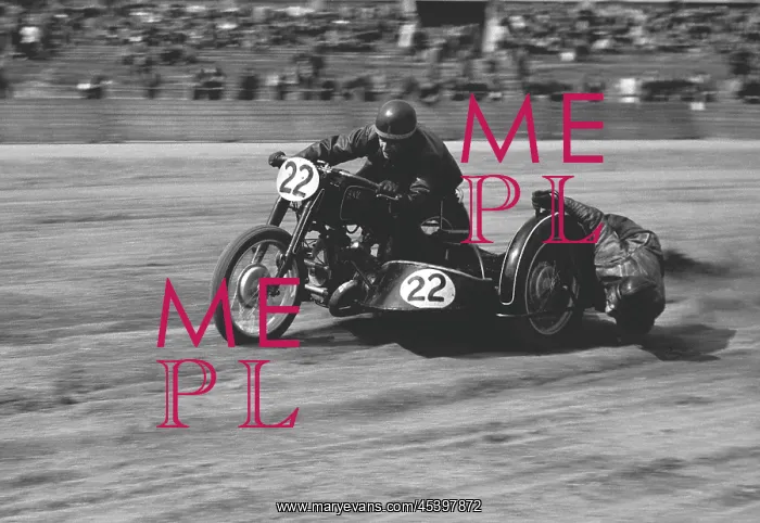 : Motorcycle race at Strahov Speedway : Motorcycle race at Strahov Speedway