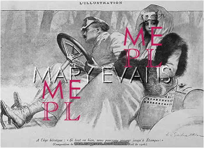 : MOTORING COUPLE 1906 : MOTORING COUPLE 1906