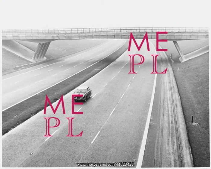 : EMPTY MOTORWAY 1960S : EMPTY MOTORWAY 1960S