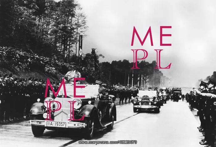 : Motorway being opened by Adolf Hitler, 1935 : Motorway being opened by Adolf Hitler, 1935