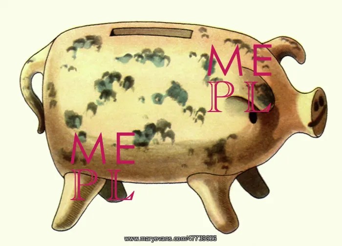 : Mottled Pink Piggy Bank : Mottled Pink Piggy Bank