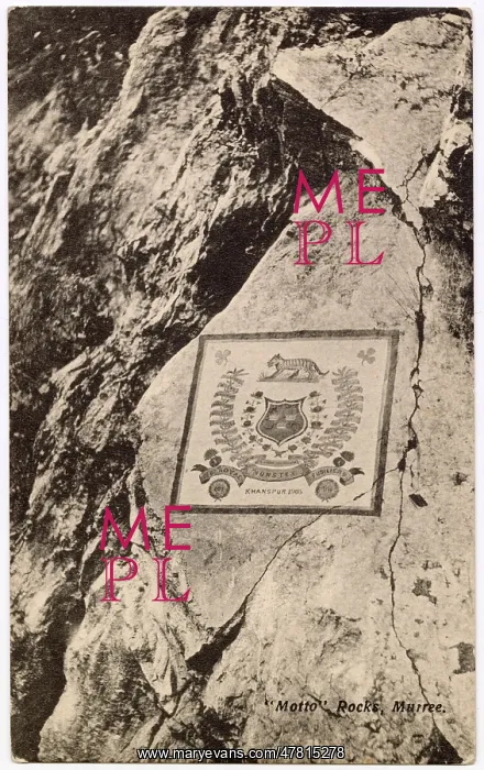 : Motto Rocks memorial, Murree Hills, British India (Pakistan) : Motto Rocks memorial, Murree Hills, British India (Pakistan)