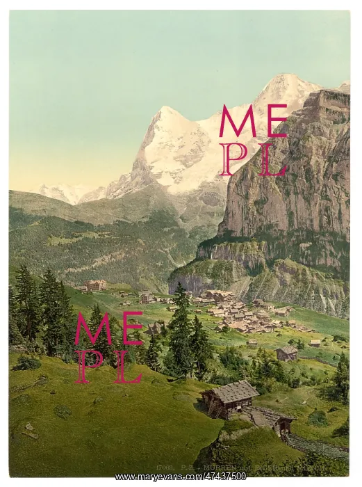 : Mount Eiger and Monch, Murren, Bernese Oberland, Switzerland : Mount Eiger and Monch, Murren, Bernese Oberland, Switzerland