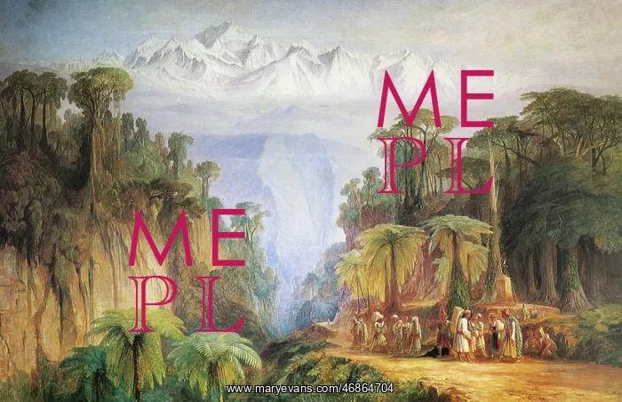 : Mount Kanchenjunga from Darjeeling, by Edward Lear : Mount Kanchenjunga from Darjeeling, by Edward Lear
