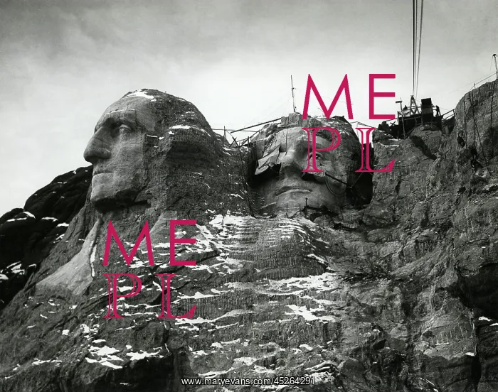 : Mount Rushmore sculptures of Washington and Jefferson : Mount Rushmore sculptures of Washington and Jefferson