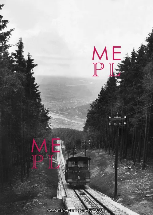 : Mountain railway in Heidelberg, 1907 : Mountain railway in Heidelberg, 1907