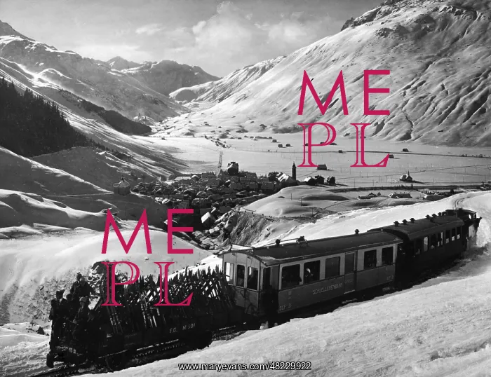 : Mountain railway in Switzerland, 1930 : Mountain railway in Switzerland, 1930