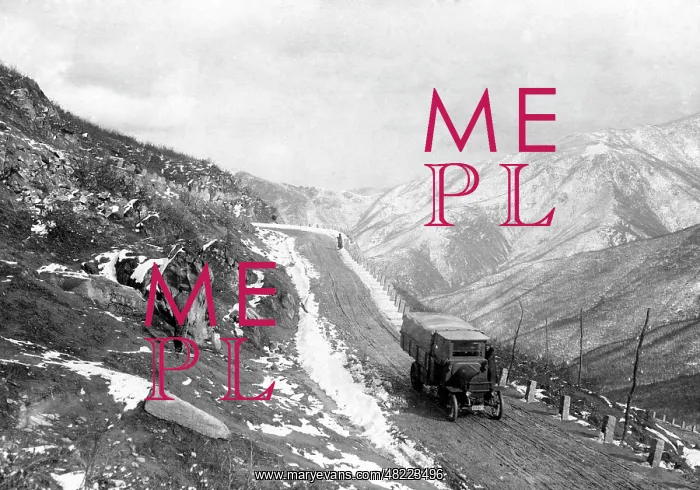 : Mountain road in Albania, 1916 : Mountain road in Albania, 1916