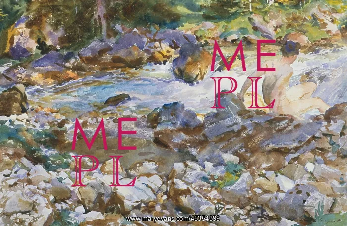 : MOUNTAIN STREAM, by John Singer Sargent, 1912-14 : MOUNTAIN STREAM, by John Singer Sargent, 1912-14