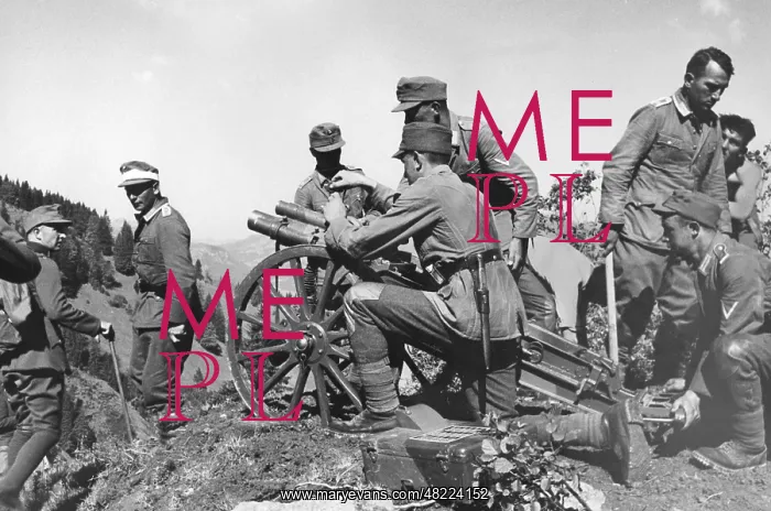 : Mountain troops of the Reichswehr with cannon : Mountain troops of the Reichswehr with cannon