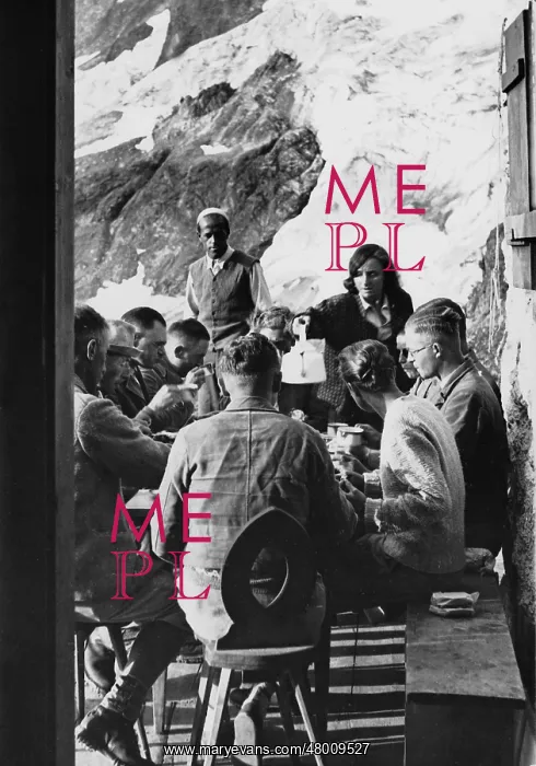 : Mountaineers at breakfast : Mountaineers at breakfast