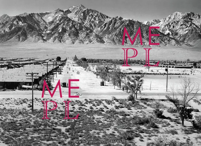 : mountains - landscape - Manzanar Relocation Center - WWII : mountains - landscape - Manzanar Relocation Center - WWII