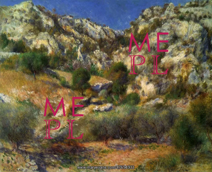 : Mountains at l'Estaque, by Renoir : Mountains at l'Estaque, by Renoir