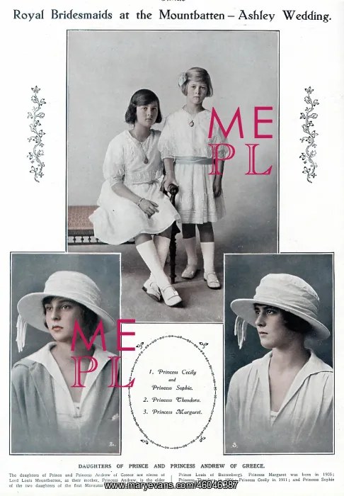 : Mountbatten wedding 1922 - royal bridesmaids : Mountbatten wedding 1922 - royal bridesmaids