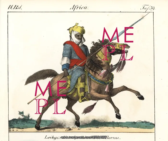 : Mounted bodyguard to the Sheik of Bornu : Mounted bodyguard to the Sheik of Bornu