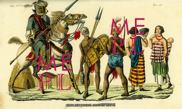 : Mounted bodyguard to the Sheikh of Bornu with : Mounted bodyguard to the Sheikh of Bornu with