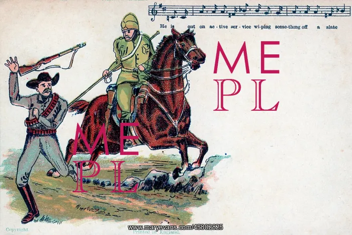 : Mounted British cavalry soldier runs down a Boer : Mounted British cavalry soldier runs down a Boer