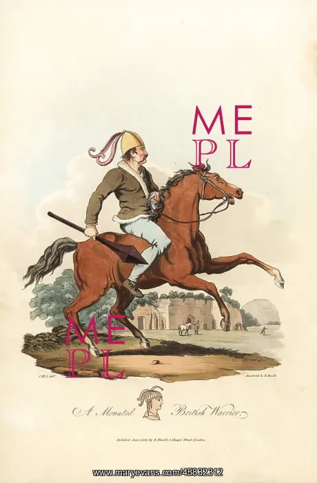 : Mounted British warrior from the pre-Roman era : Mounted British warrior from the pre-Roman era
