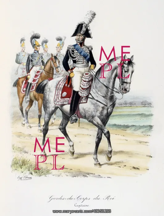 : Mounted Captain of the King's guard, 1820. From : Mounted Captain of the King's guard, 1820. From