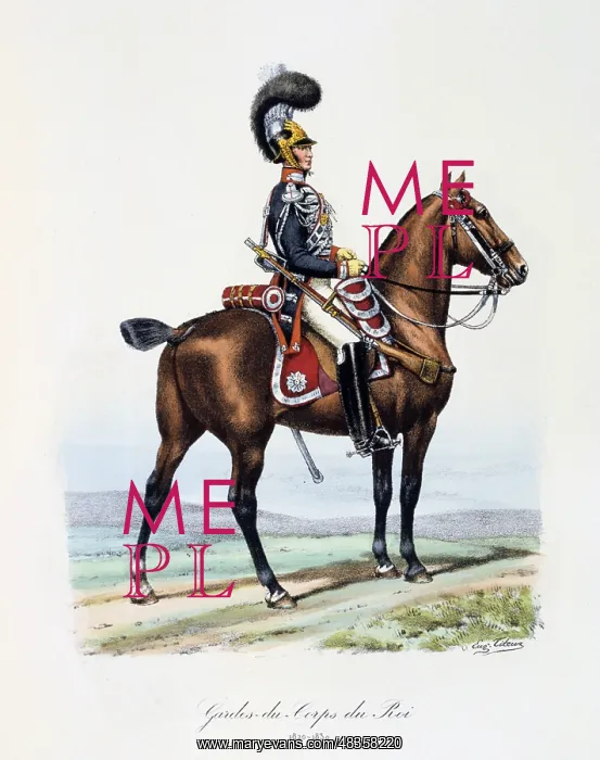 : Mounted member of the King's guard, 1820-1830 : Mounted member of the King's guard, 1820-1830