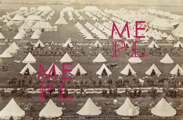  : Mounted troops in camp