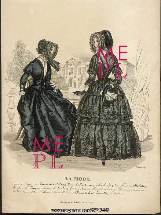  : MOURNING DRESS / 1844
