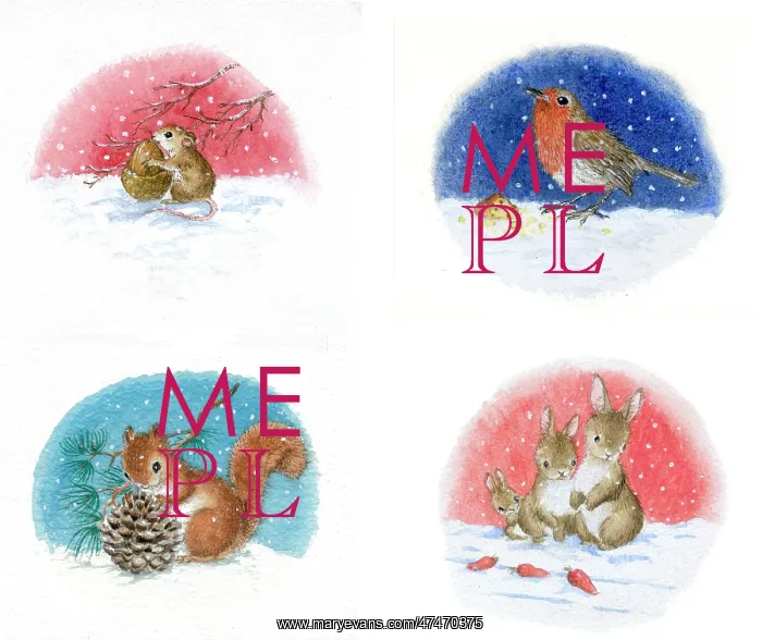 : Mouse & acorn; Robin & crumbs; Squirrel etc : Mouse & acorn; Robin & crumbs; Squirrel etc