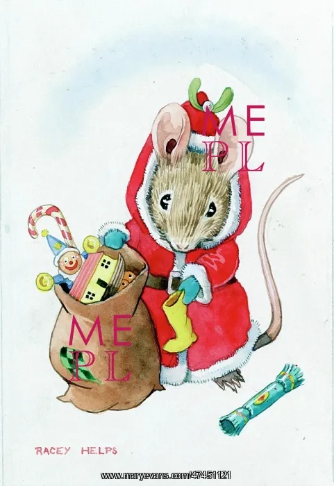  : Mouse dressed as Santa