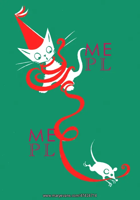  : Mouse entrapping kitten in streamer