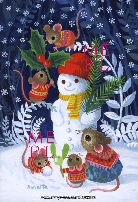 : The Mouse Family build a snowman : The Mouse Family build a snowman