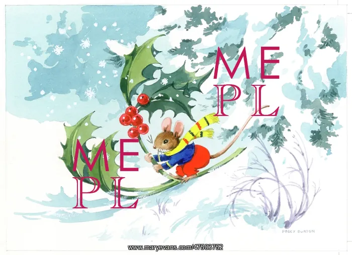  : Mouse on Holly Skis