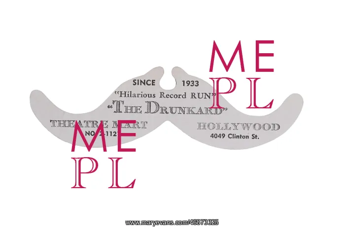 : Moustache-shaped advertising flyer - back : Moustache-shaped advertising flyer - back