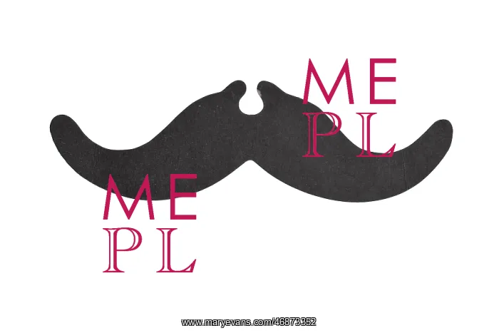 : Moustache-shaped advertising flyer - front : Moustache-shaped advertising flyer - front