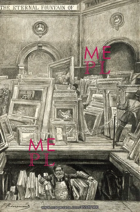 : Moving Paintings at Royal Academy Exhibition, London 1887 : Moving Paintings at Royal Academy Exhibition, London 1887