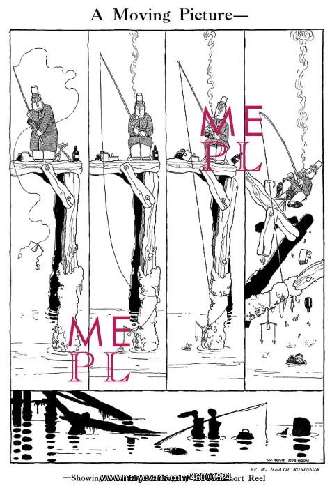 : A moving picture by William Heath Robinson : A moving picture by William Heath Robinson