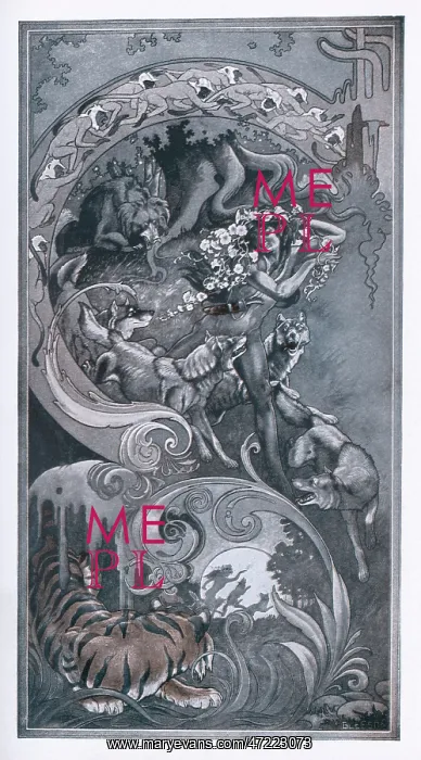 : Mowgli and Wolves - Jungle Book - Kipling : Mowgli and Wolves - Jungle Book - Kipling