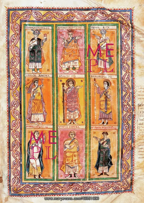 : Mozarabic art. 10th century. Codex Vigilanus or Albeldensis : Mozarabic art. 10th century. Codex Vigilanus or Albeldensis