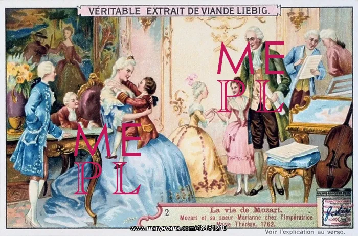 : Mozart at the age of seven in front of Empress : Mozart at the age of seven in front of Empress