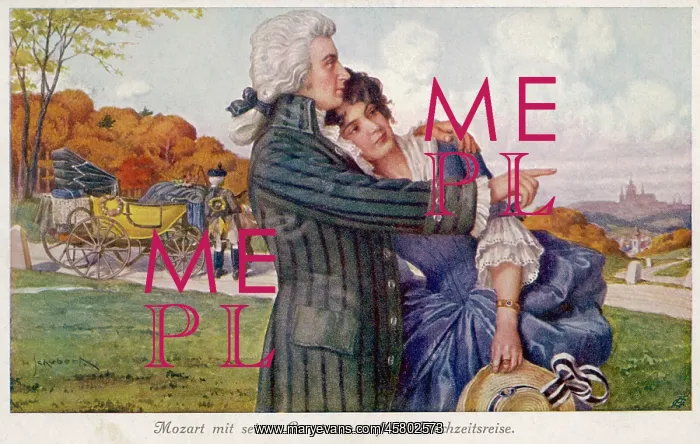 : Mozart and Constanze on their honeymoon : Mozart and Constanze on their honeymoon