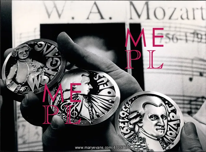 : Three Mozart medals, Numismatic Fair in Basel : Three Mozart medals, Numismatic Fair in Basel