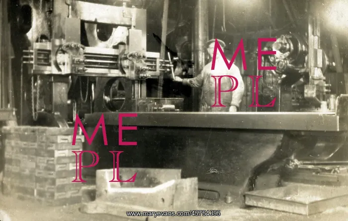  : Mr Barker operating the planing machine