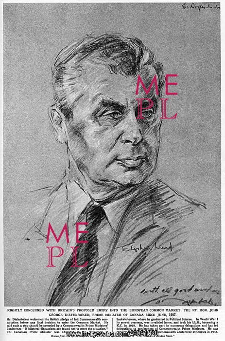 : Mr. Diefenbaker, as sketched by Stephen Ward, 1961 : Mr. Diefenbaker, as sketched by Stephen Ward, 1961