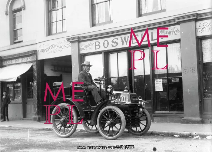 : Mr E Whomes in car : Mr E Whomes in car