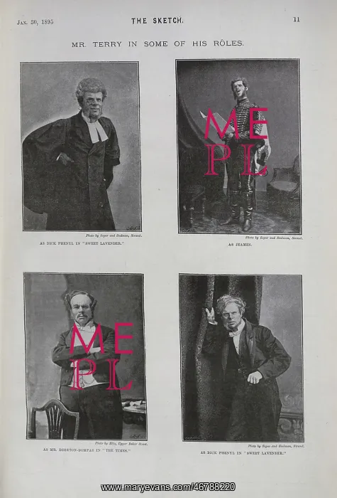 : Mr Edward Terry, actor, in three of his theatrical roles : Mr Edward Terry, actor, in three of his theatrical roles