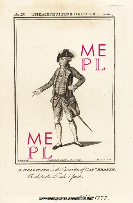 : Mr Henry Woodward in the character of Captain Brazen : Mr Henry Woodward in the character of Captain Brazen