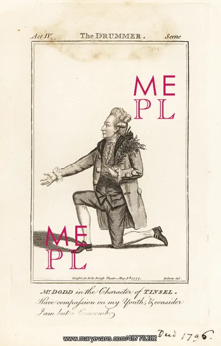 : Mr. James William Dodd in the character of Tinsel : Mr. James William Dodd in the character of Tinsel