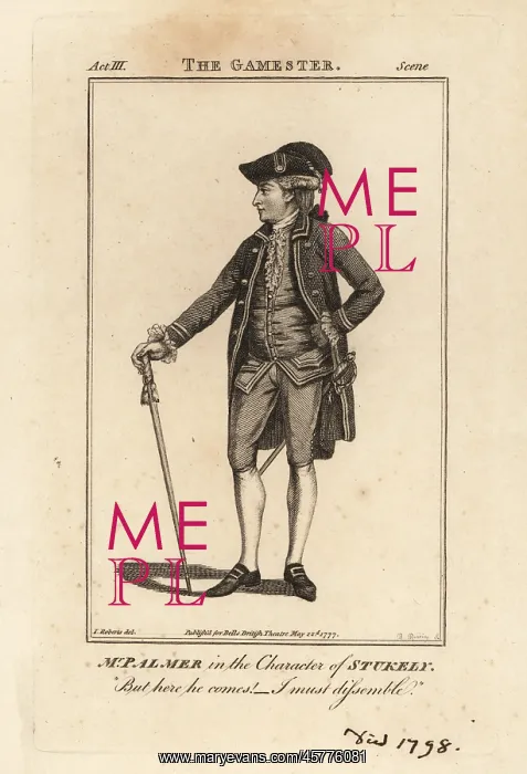  : Mr. John Palmer in the character of Stukely in Edward