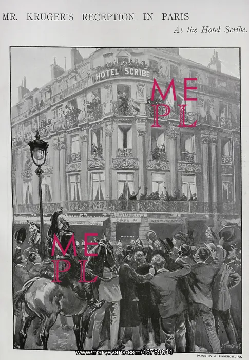 : Mr Kruger's reception in Paris : Mr Kruger's reception in Paris