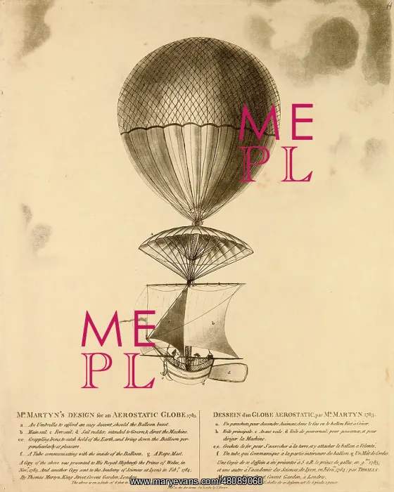 : Mr. Martyn's Design for an Aerostatic Globe, 1783 : Mr. Martyn's Design for an Aerostatic Globe, 1783